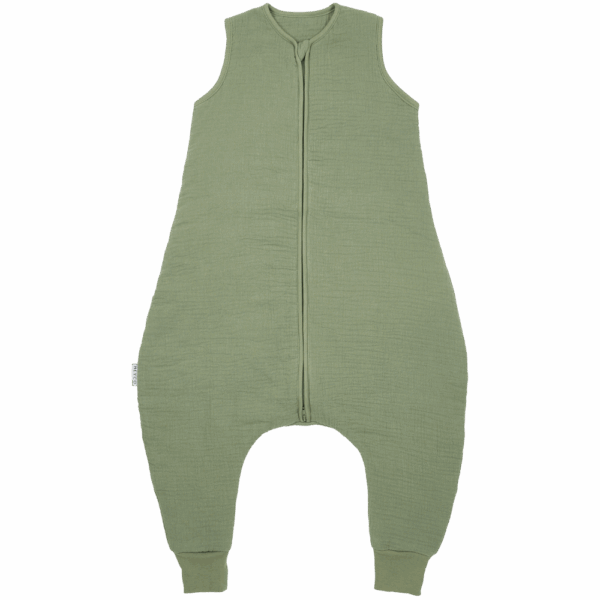 Meyco 100% Βαμβακερός Υπνόσακος με Ποδαράκια Muslin Olive Green (9 μηνών-5 ετών)