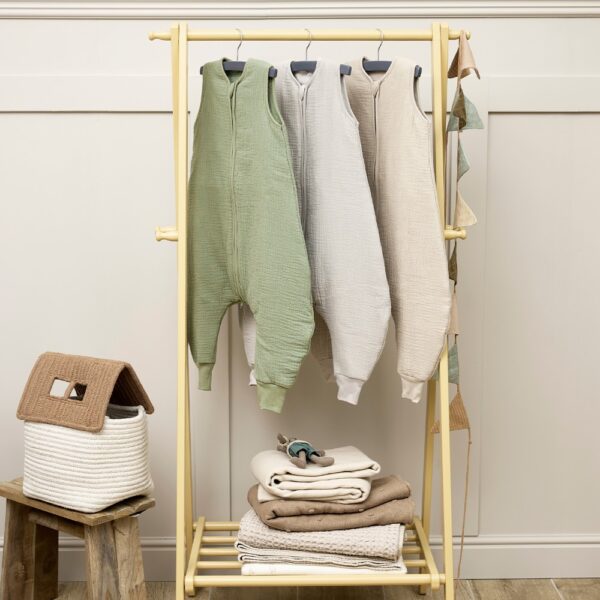 Meyco 100% Βαμβακερός Υπνόσακος με Ποδαράκια Muslin Olive Green (9 μηνών-5 ετών)