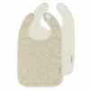 Meyco Σετ 2 Βαμβακερές Σαλιάρες Popcorn natural/soft sand με velcro