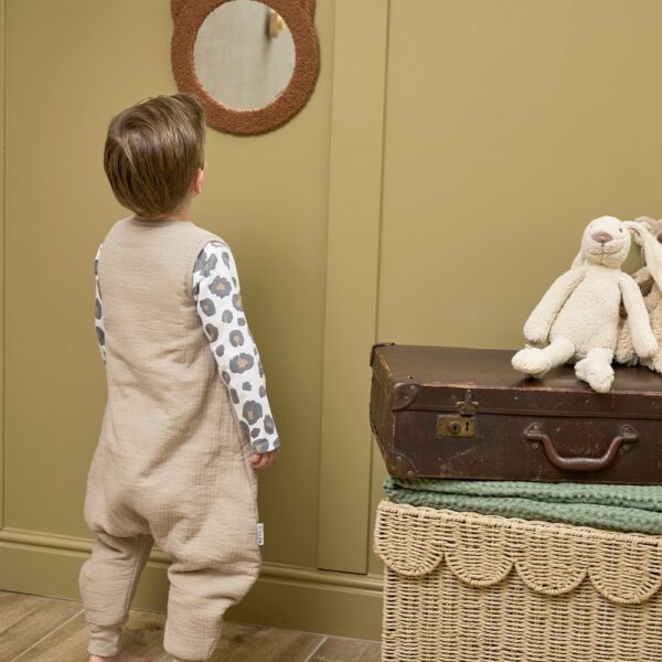 Meyco 100% Βαμβακερός Υπνόσακος με Ποδαράκια Muslin Sand (9 μηνών-5 ετών)