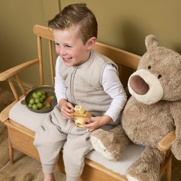 Meyco 100% Βαμβακερός Υπνόσακος με Ποδαράκια Muslin Sand (9 μηνών-5 ετών)