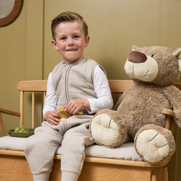 Meyco 100% Βαμβακερός Υπνόσακος με Ποδαράκια Muslin Sand (9 μηνών-5 ετών)