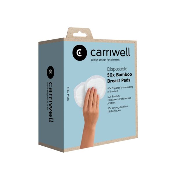 140700_Disposable50xBambooBreastPads-3D.jpg Carriwell Επιθέματα Στήθους Μίας Χρήσης από Μπαμπού (50τμχ.)