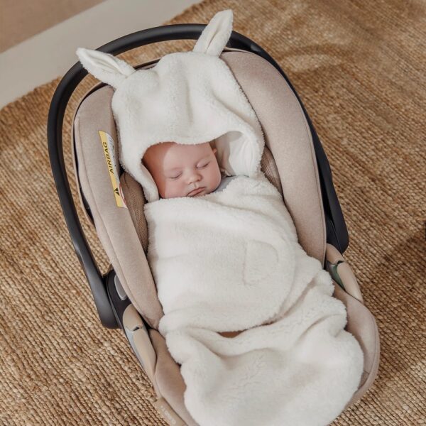 Meyco Wrap Κουβερτούλα Teddy για τη βόλτα Rabbit Natural