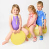 Zoocchini Κοντομάνικο Surf Suit με Στάμπα Dino/Med Blue