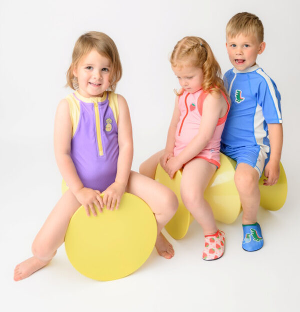 Zoocchini Κοντομάνικο Surf Suit με Στάμπα Dino/Med Blue