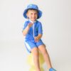 Zoocchini Κοντομάνικο Surf Suit με Στάμπα Dino/Med Blue