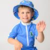 Zoocchini Κοντομάνικο Surf Suit με Στάμπα Dino/Med Blue
