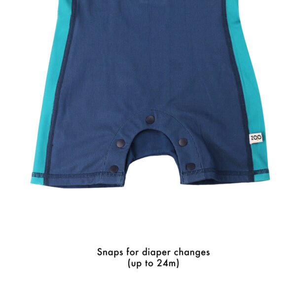 Zoocchini Κοντομάνικο Surfsuit με Στάμπα Walrus/Dark Blue