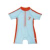 Zoocchini Κοντομάνικο Surf Suit με Στάμπα Lobster/Light Blue