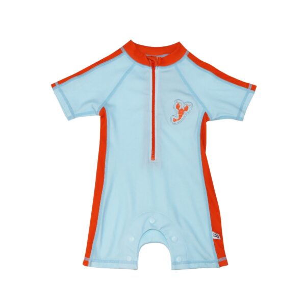 Zoocchini Κοντομάνικο Surf Suit με Στάμπα Lobster/Light Blue
