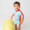 Zoocchini Κοντομάνικο Surf Suit με Στάμπα Lobster/Light Blue