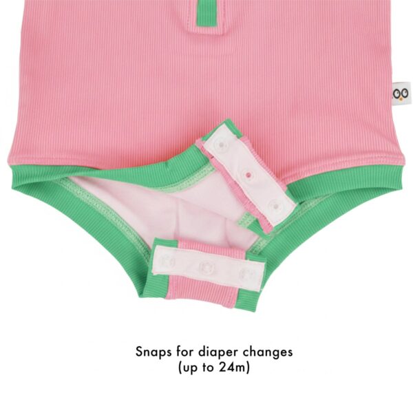 Zoocchini Ολόσωμο Μαγιώ με Στάμπα Cherry/Pink-Green