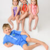 Zoocchini Κοντομάνικο Surf Suit με Στάμπα Dino/Med Blue