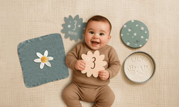 Birth gift set - Daisy Blue