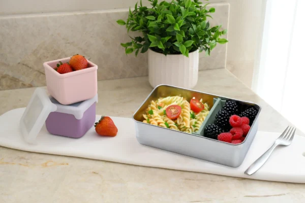 Melii - Stainless Steel Bento 2 θέσεων 740ml Ροζ