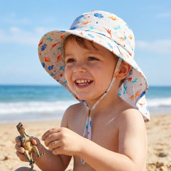 Flapjack Cape Sunhat UPF50 - Multi Dino
