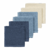 Meyco Πετσετάκια Λαβέτες Πακέτο των 6 Natural/jeans blue/indigo (30x30cm)
