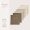 Meyco Πετσετάκια Λαβέτες Πακέτο των 6  Natural/Soft Sand/Taupe (30x30cm)