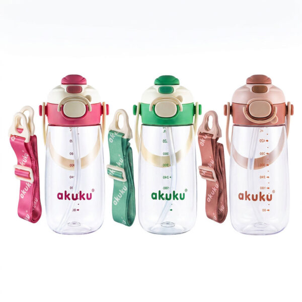 Pagouria-Akuku.jpg akuku - Παγούρι Tritan Nερού 480 ml Mε Kαλαμάκι
