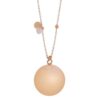 ProudMama Bola Olivia Rose Gold Chain Ροζ Χαλαζίας