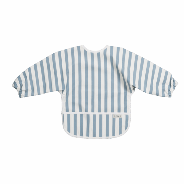 242-.253.78-1000x1000-1.png Meyco Σαλιάρα με Μανίκια Fat Stripe Jeans Blue