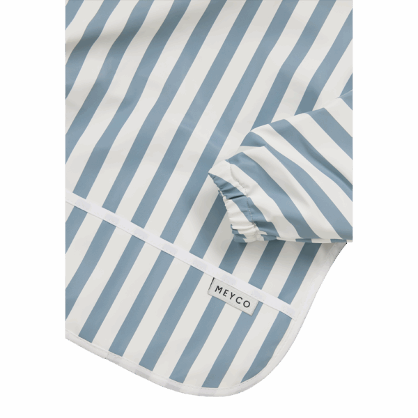 Meyco Σαλιάρα με Μανίκια Fat Stripe Jeans Blue