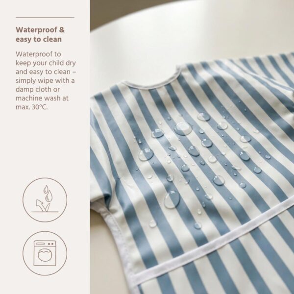 Meyco Σαλιάρα με Μανίκια Fat Stripe Jeans Blue