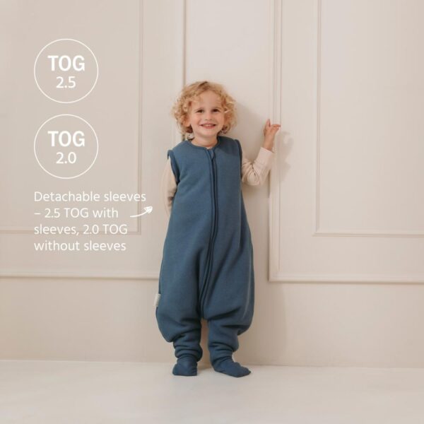 Meyco 100% Βαμβακερός Υπνόσακος 2.5 Tog με Ποδαράκια Classic Indigo (9 μηνών-5 ετών)